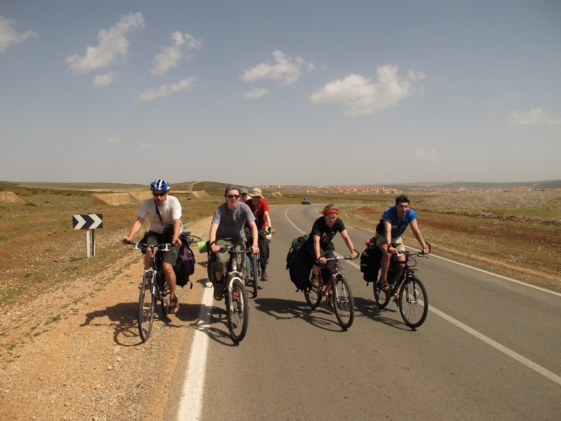 Morocco. Road from Ifrane to Azrou by bicycle